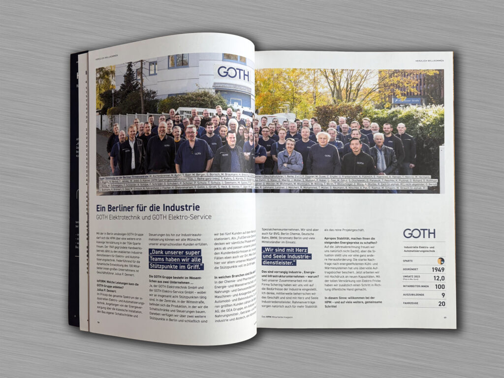 Bericht über die Firma GOTH im Unternehmensmagazin InFORM